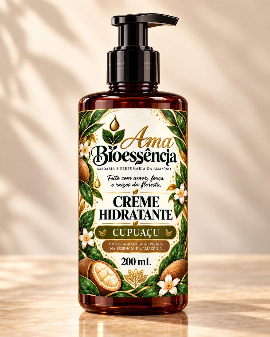 Creme hidratante de cupuaçu da coleção Ama Bioessência